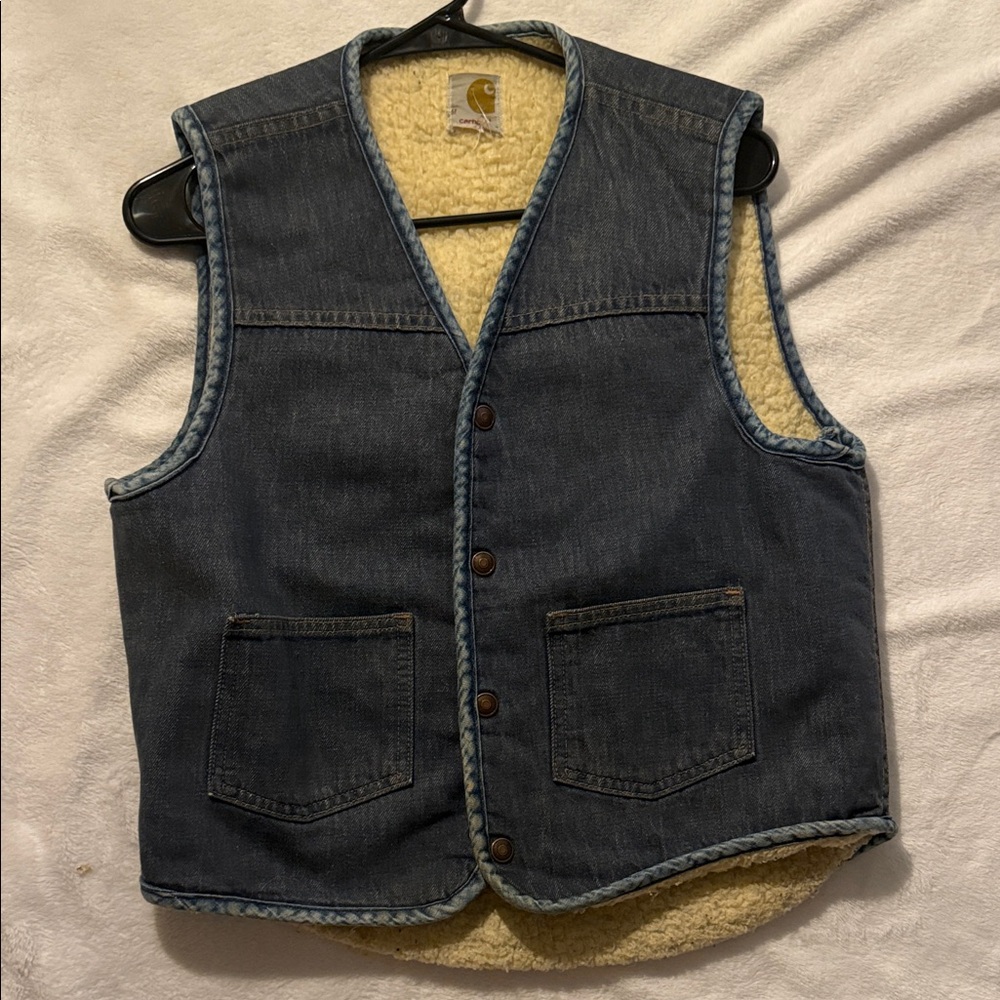 Carhartt Men's Dark Blue Denim Vest